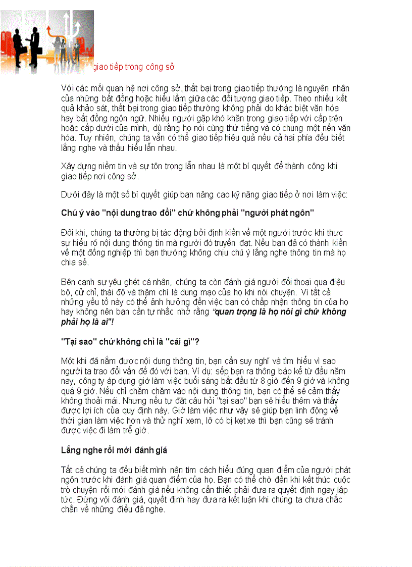 image for page Ky năng giao tiếp nơi công sở