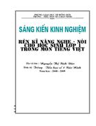 Kỷ năng nghe nói trong CTrình tiếng việt 1