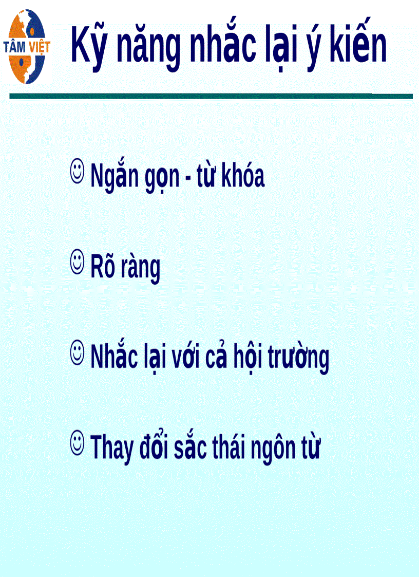 image for page Kỹ năng thuyết trình hồi đáp