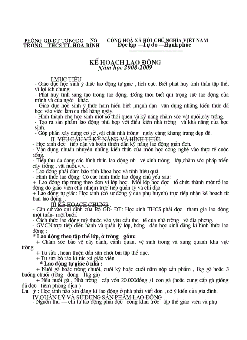 image for page Kế hoạch lao động 1