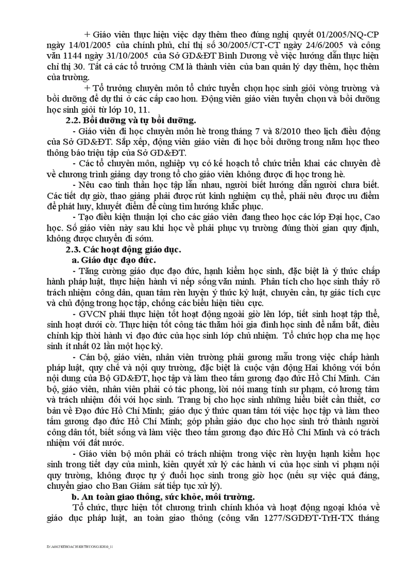 image for page Kế hoạch NH 2010 2011 1