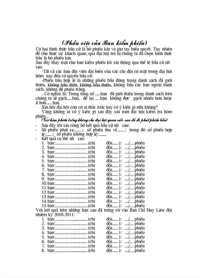 image for page Kịch bản chương trình Đại hội liên đội 1