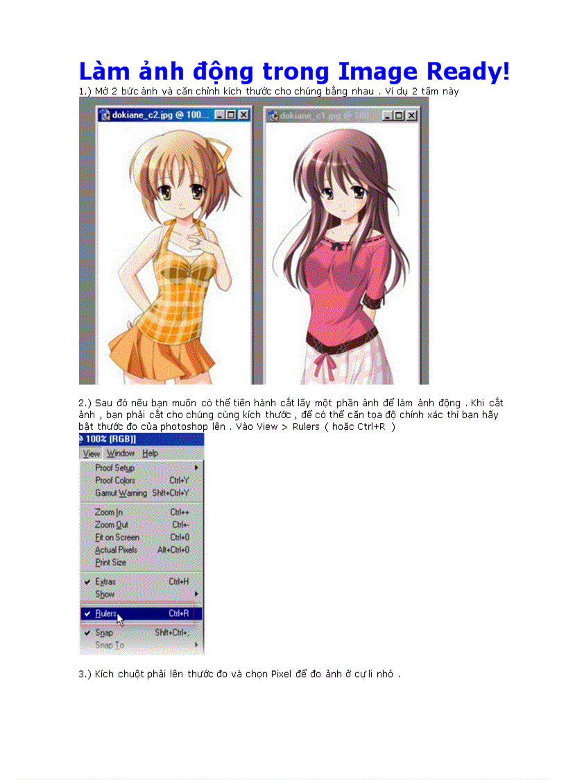 image for page Lam anh dong trong Image Ready