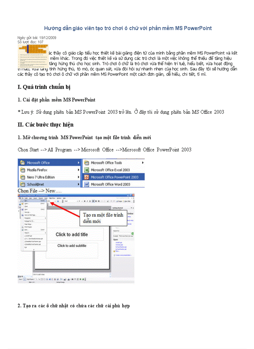 image for page Làm ô chữ trong pp