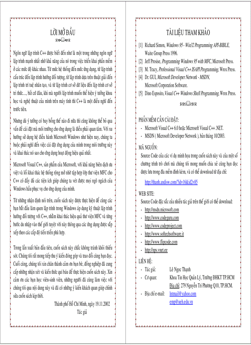 image for page Lập trình windows với MFC