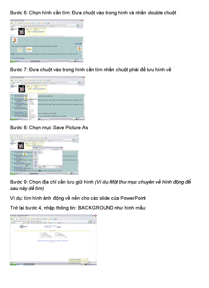 image for page Lấy hình động từa Web