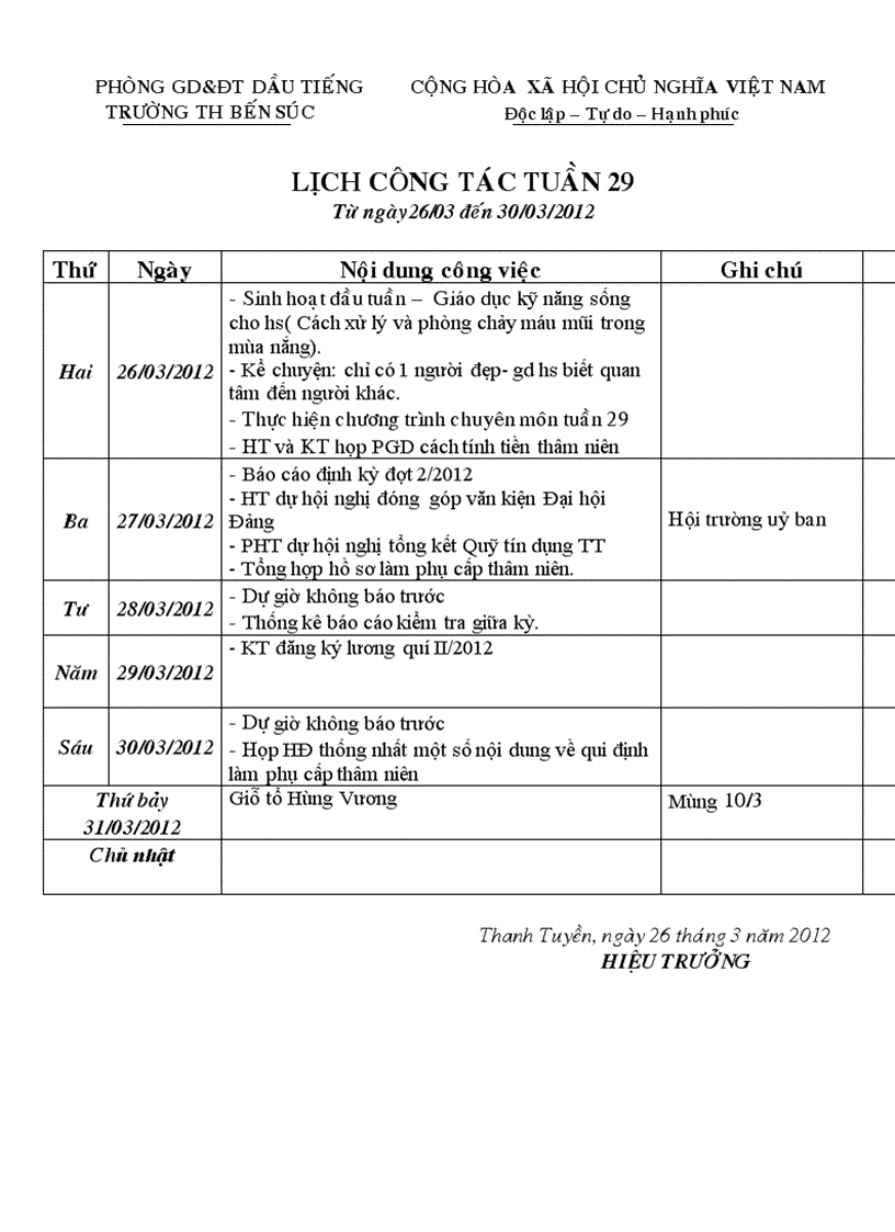 image for page Lich cong tac tuan