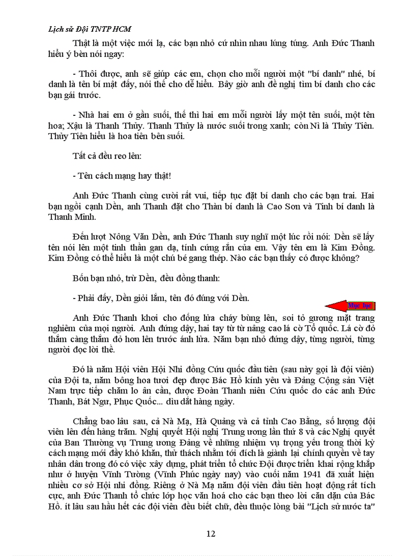 image for page Lịch sử Đội TNTP HCM