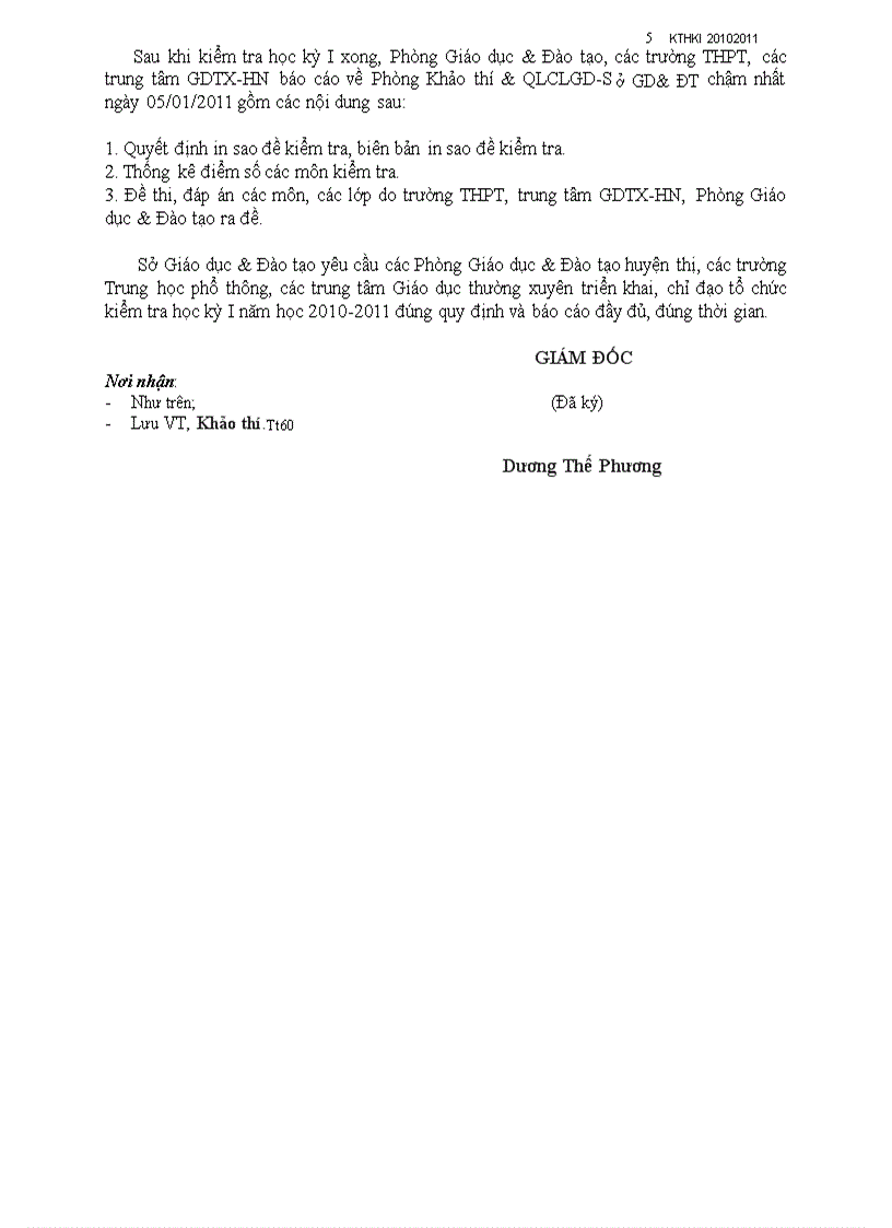 image for page Lịch thi học kỳ I năm học 2010 2011