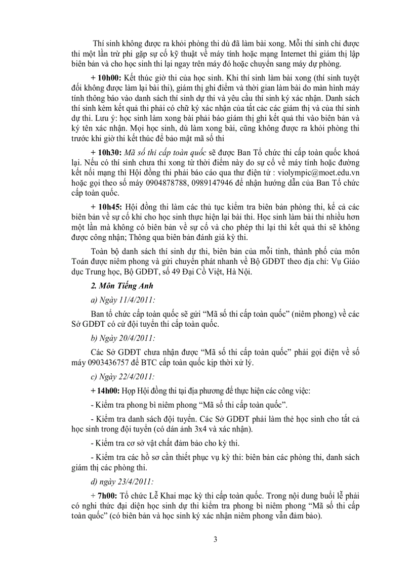 image for page Lịch thi và hướng dẫn tổ chức cuộc thi giải toán và tiếng anh qua mạng cấp toàn quốc của bộ gd