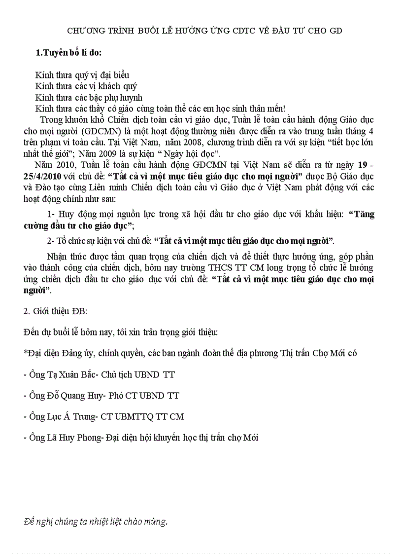 image for page Lời dẫn chương trình