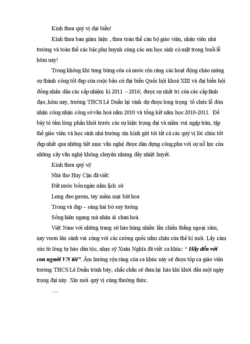 image for page Lời giới thiệu chương trình văn nghệ