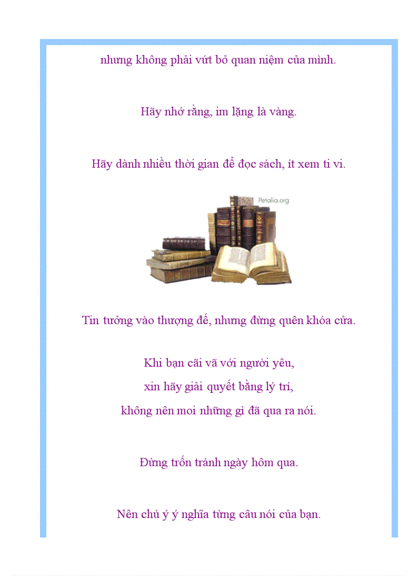 image for page Lời khuyên bổ ích cho bạn