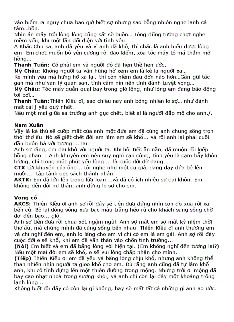 image for page Lời Trích đoạn Cải lương Rất hay và chính xác