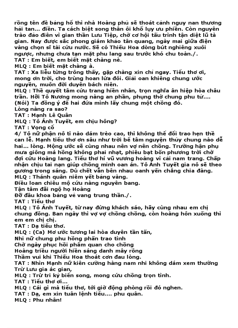 image for page Lời Trích đoạn Cải lương Rất hay và chính xác