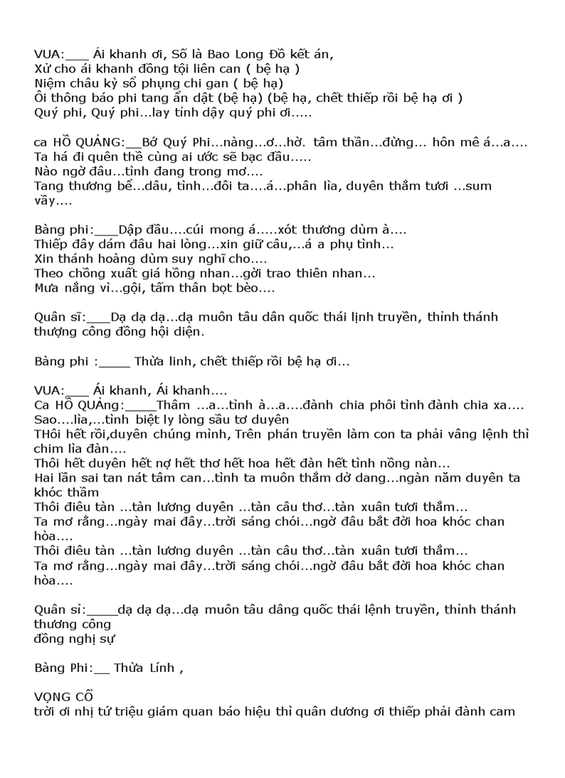 image for page Lời Trích đoạn Cải lương Rất hay và chính xác