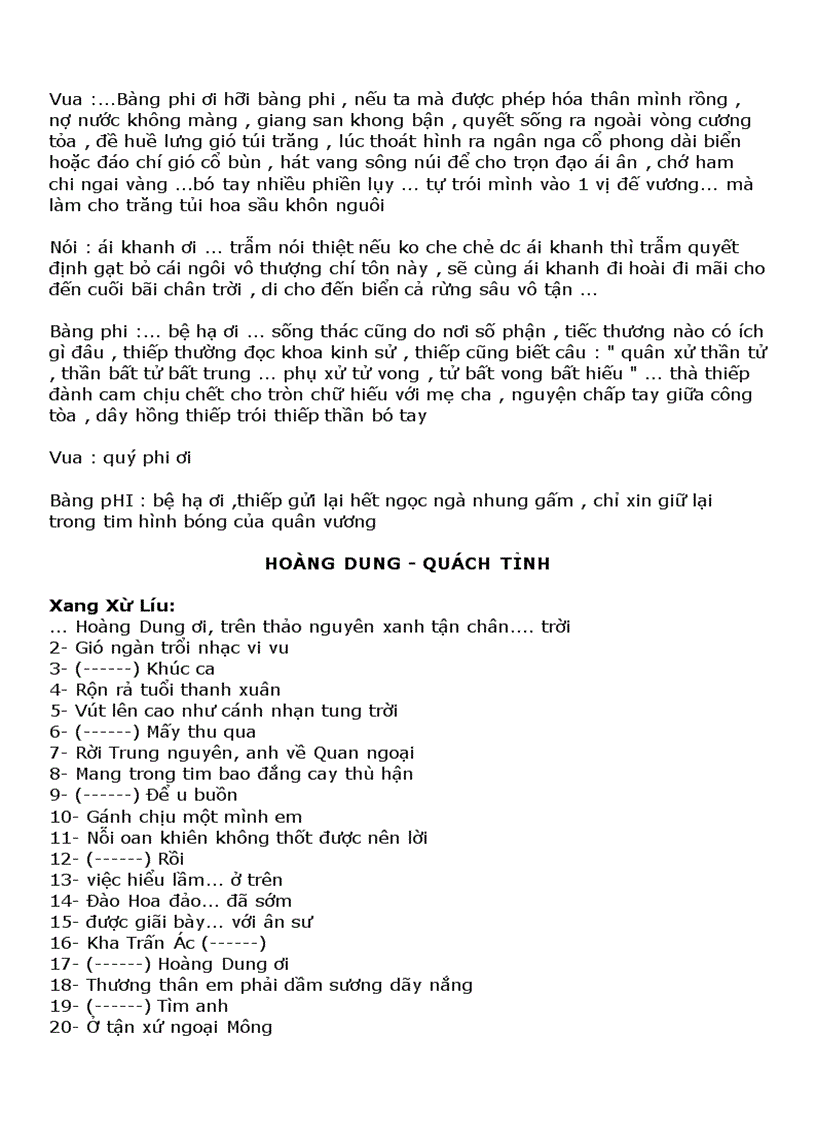 image for page Lời Trích đoạn Cải lương Rất hay và chính xác