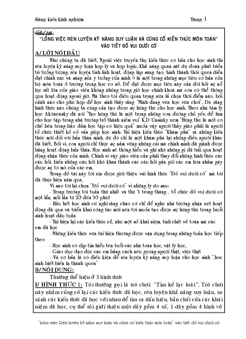 image for page Lồng kiến thức toán trong đố vui dưới cờ