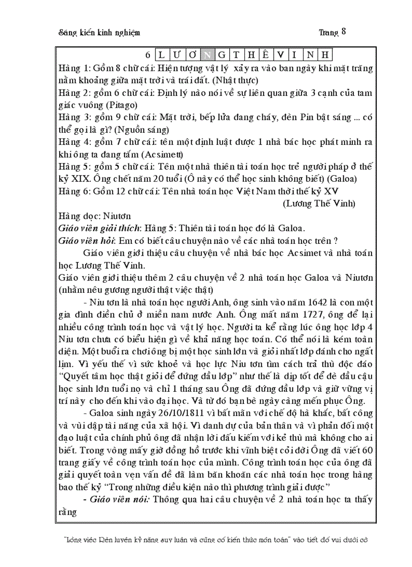 image for page Lồng kiến thức toán trong đố vui dưới cờ