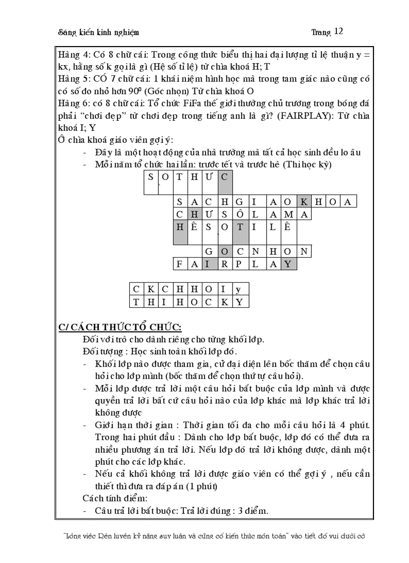 image for page Lồng kiến thức toán trong đố vui dưới cờ