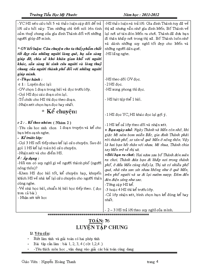 image for page Lớp 3 tuần 16 năm 2011 2012