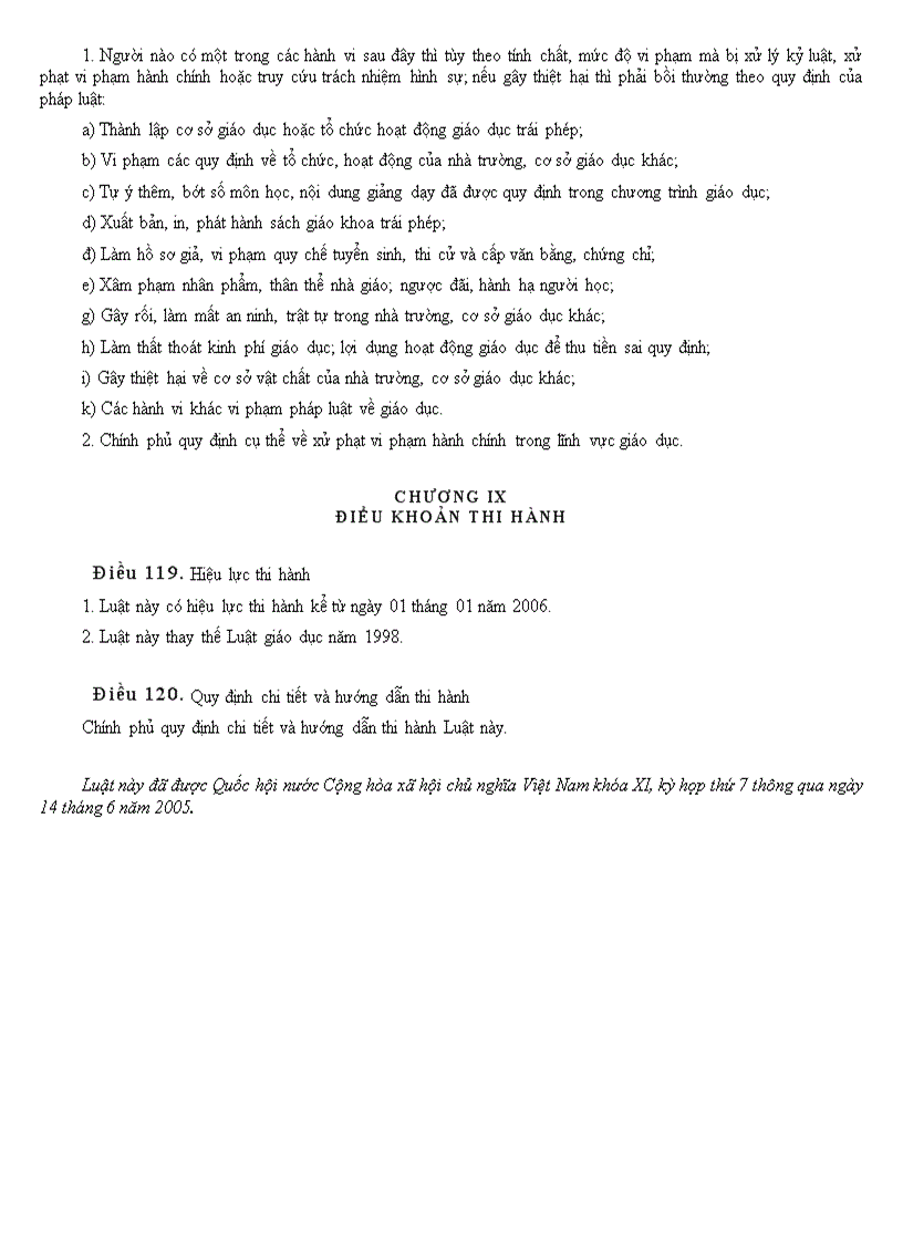 image for page Luat giáo dục 2005