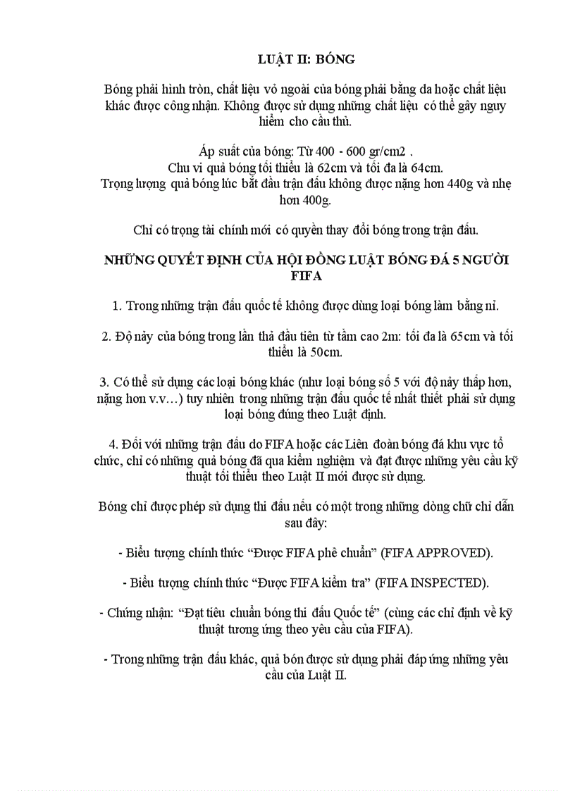 image for page Luat bong da 5 nguoi 2