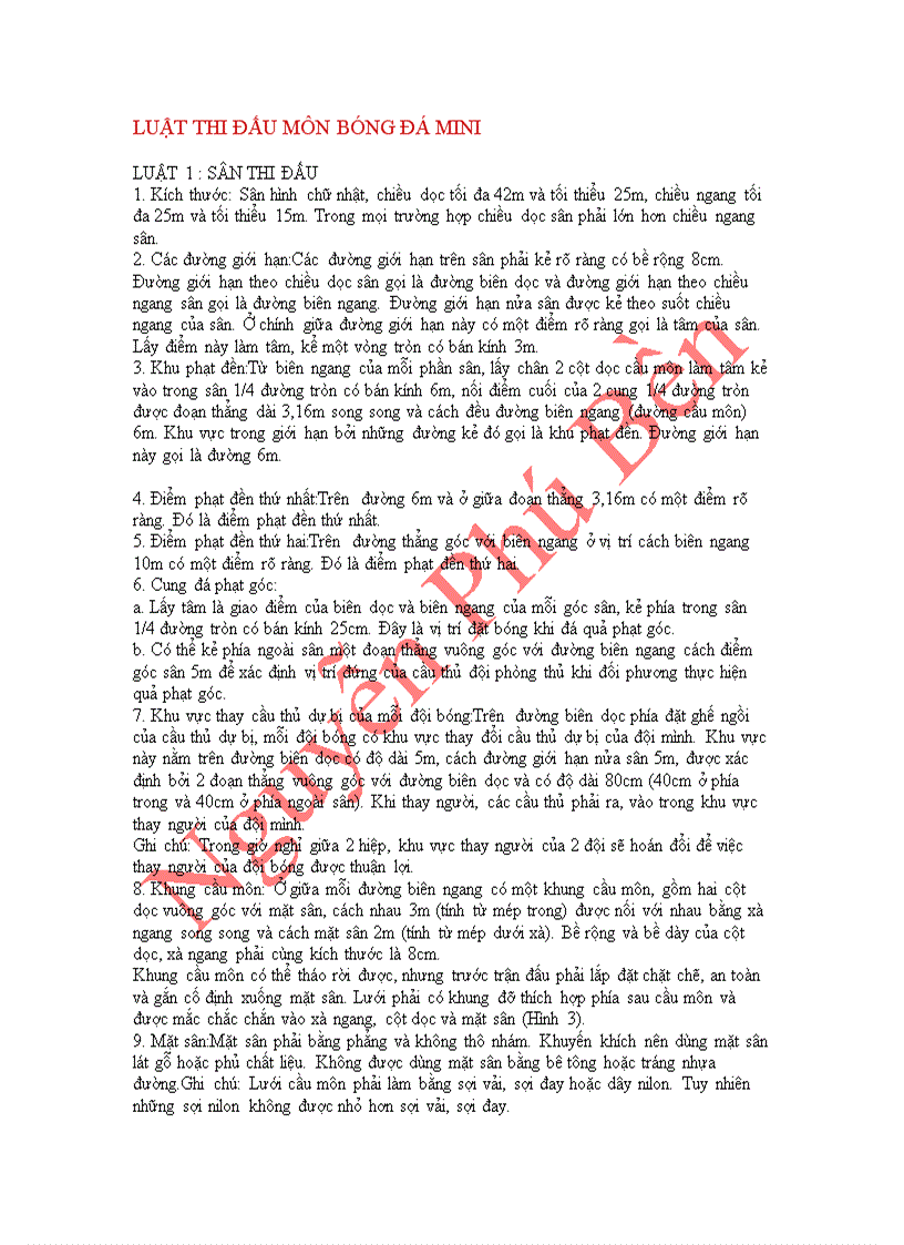 image for page Luat bong da mini 5 nguoi