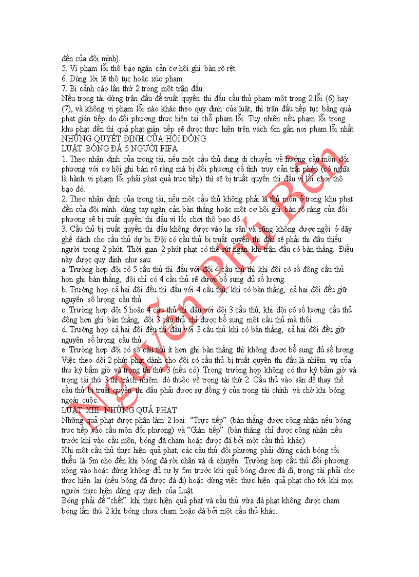 image for page Luat bong da mini 5 nguoi