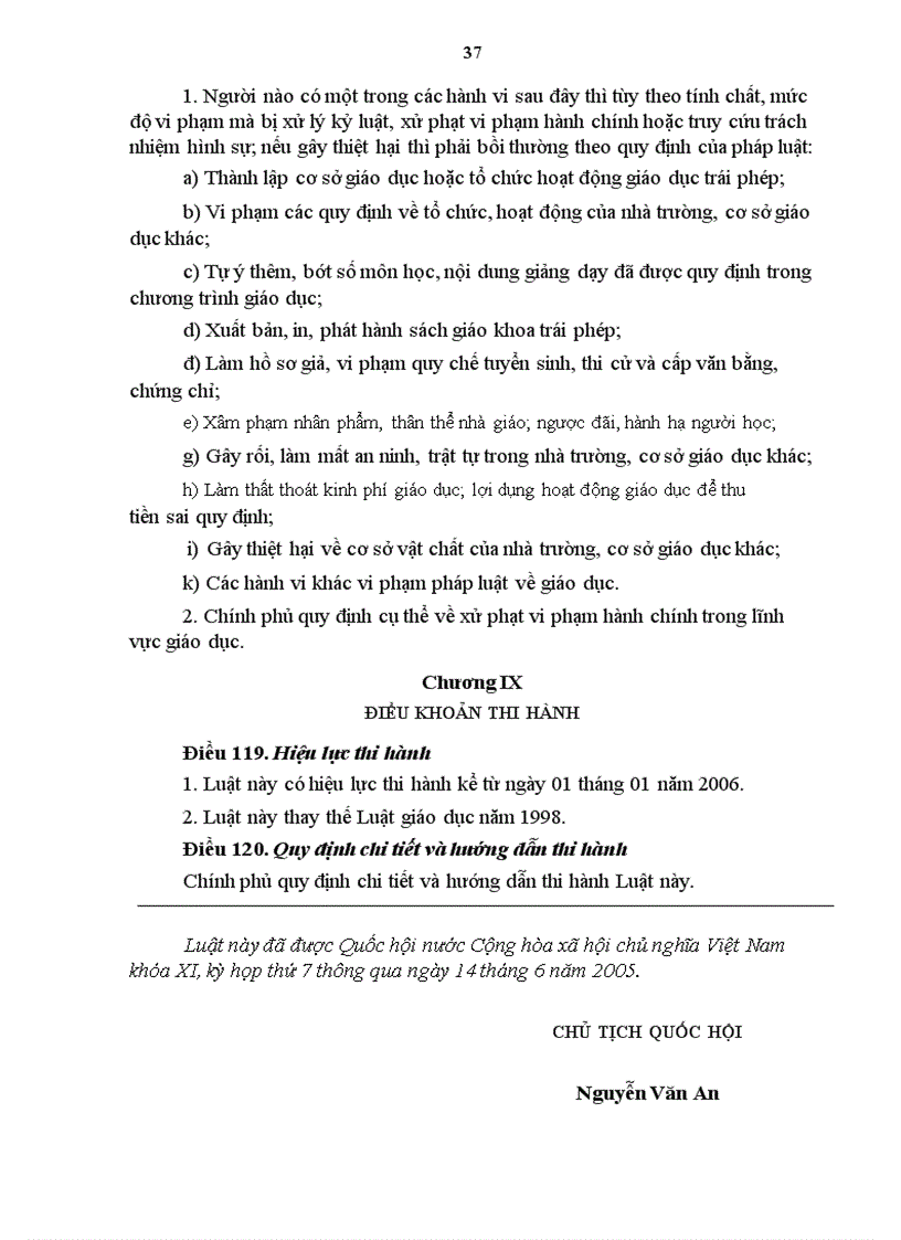 image for page Luật Giáo dục 2005 Bộ GD ĐT