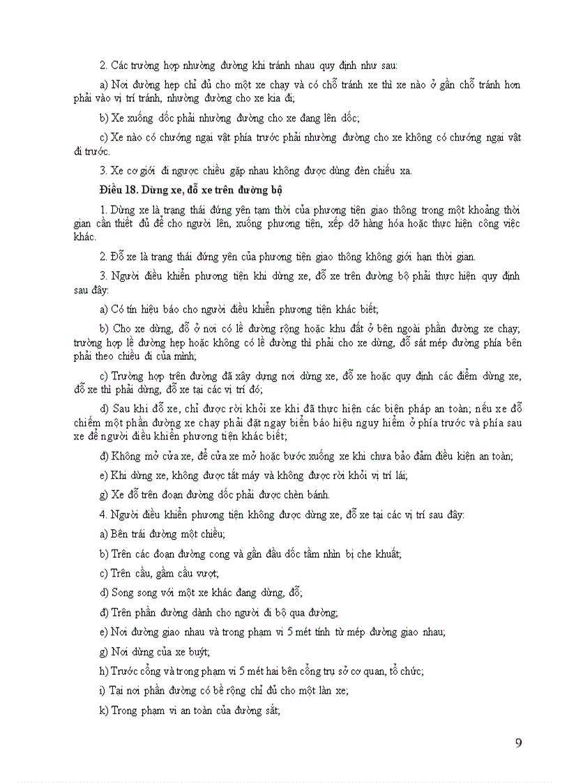 image for page Luật giao thông đường bộ