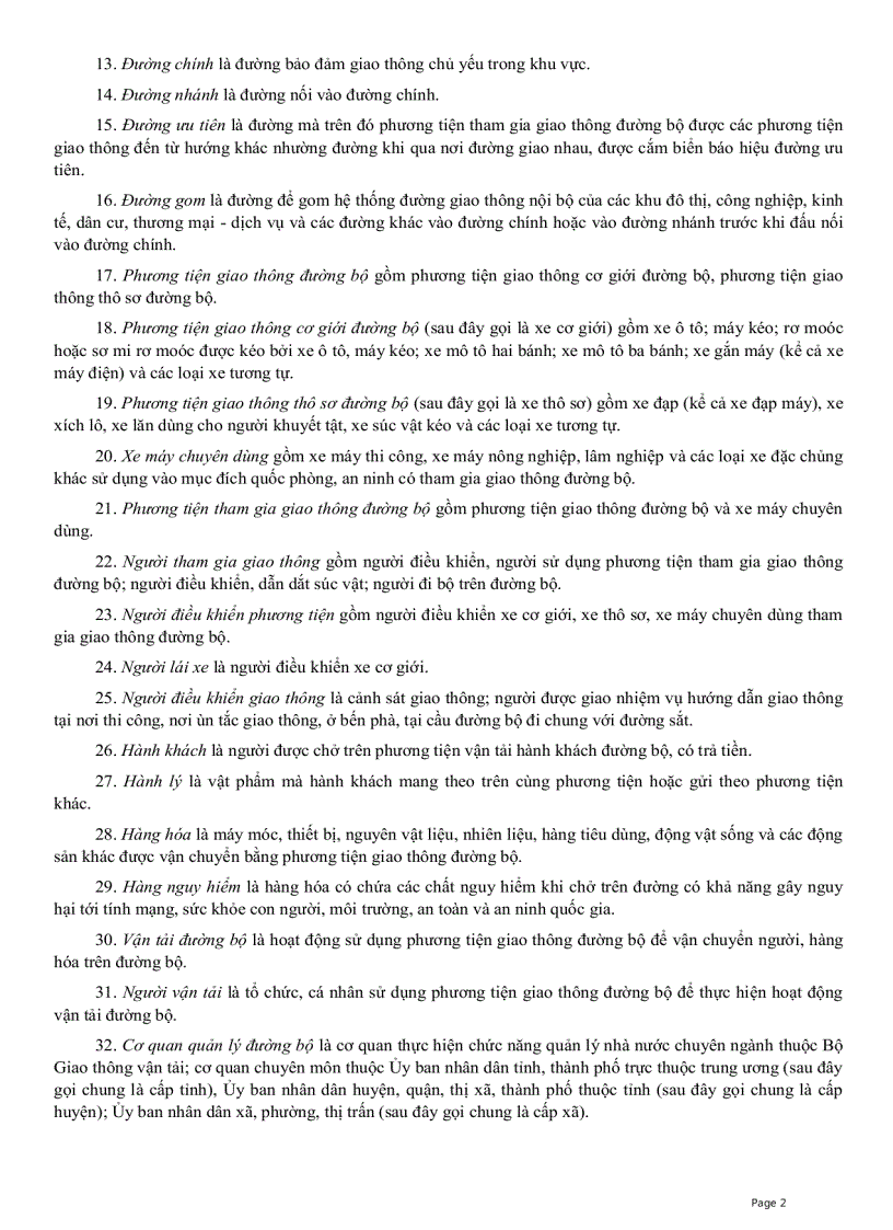 image for page Luật GT Đường Bộ 2008