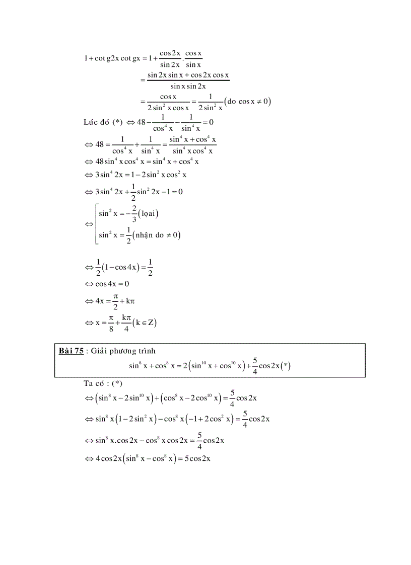 image for page Luyện thi lượng giác phần kiến thức công thức bài tập dễ thuộc dễ nhớ 2