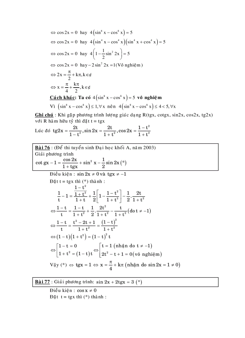 image for page Luyện thi lượng giác phần kiến thức công thức bài tập dễ thuộc dễ nhớ 2
