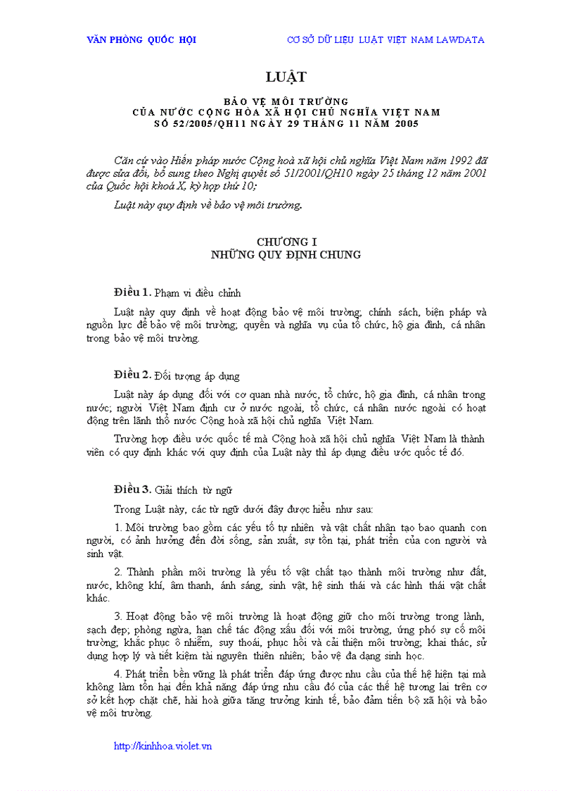 image for page Luật bảo vệ môi trường 1