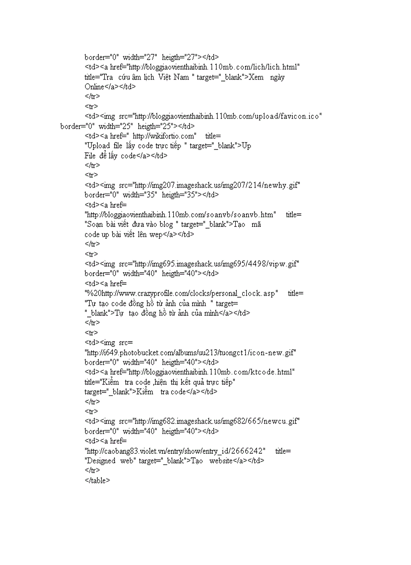 image for page Mã code các ứng dụng online đã chỉnh sửa