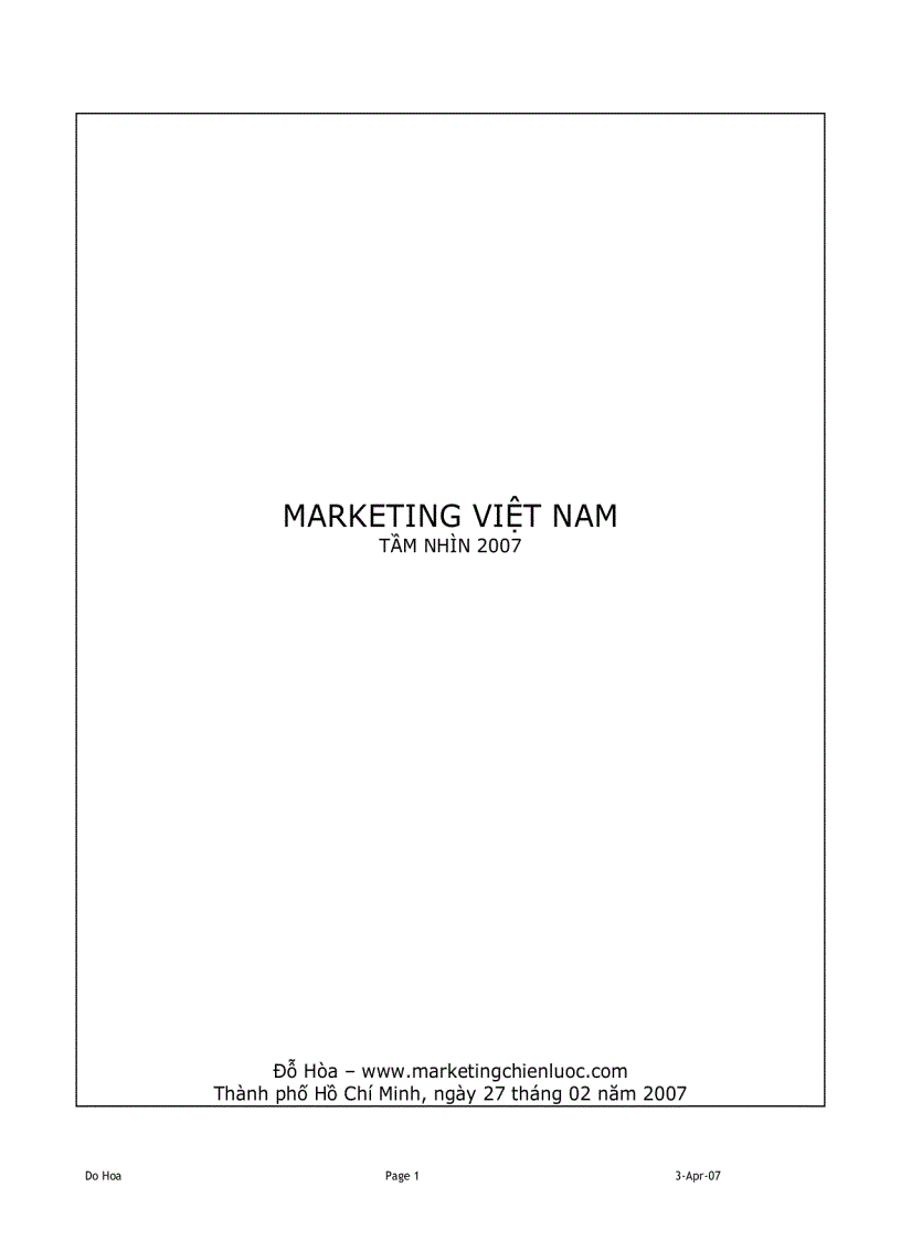 image for page Marketing Viet nam 2007