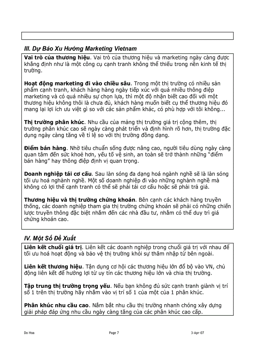 image for page Marketing Viet nam 2007