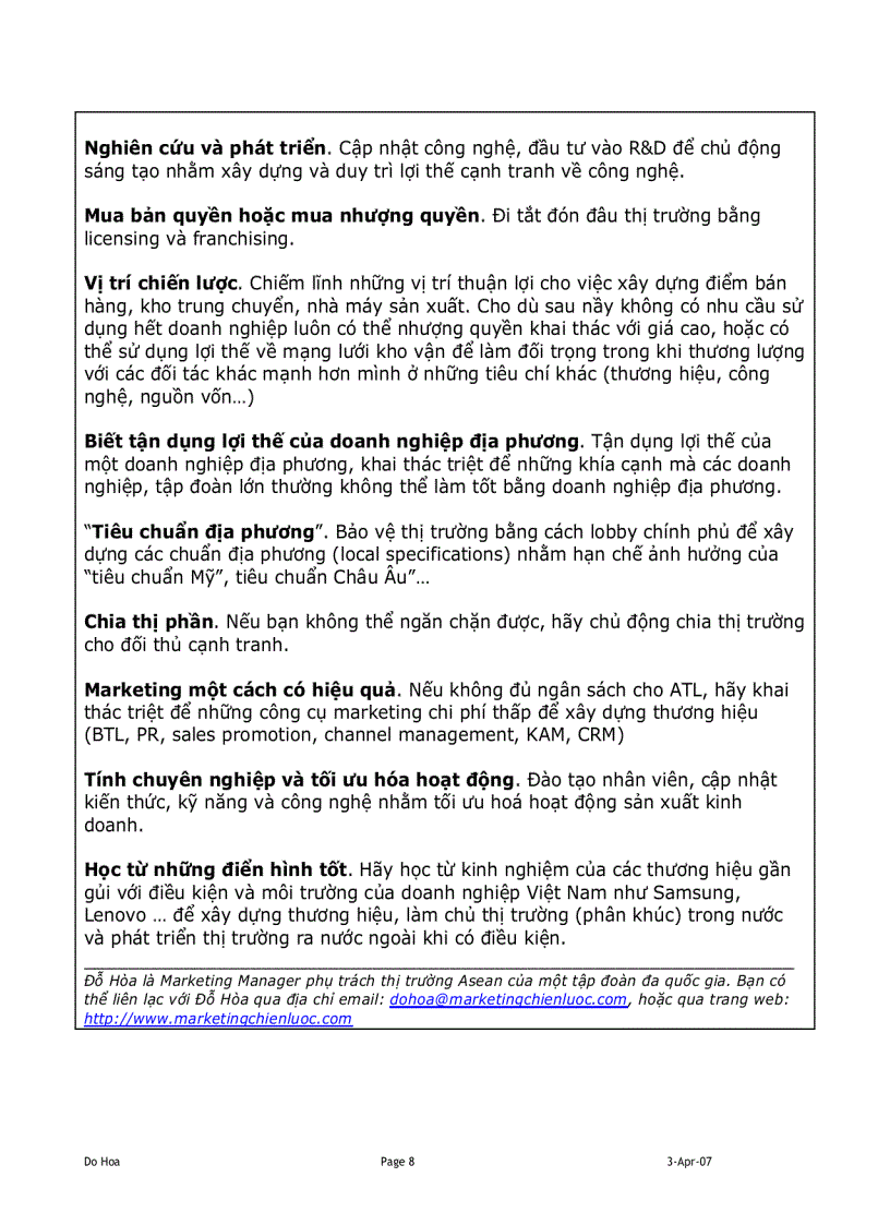 image for page Marketing Viet nam 2007