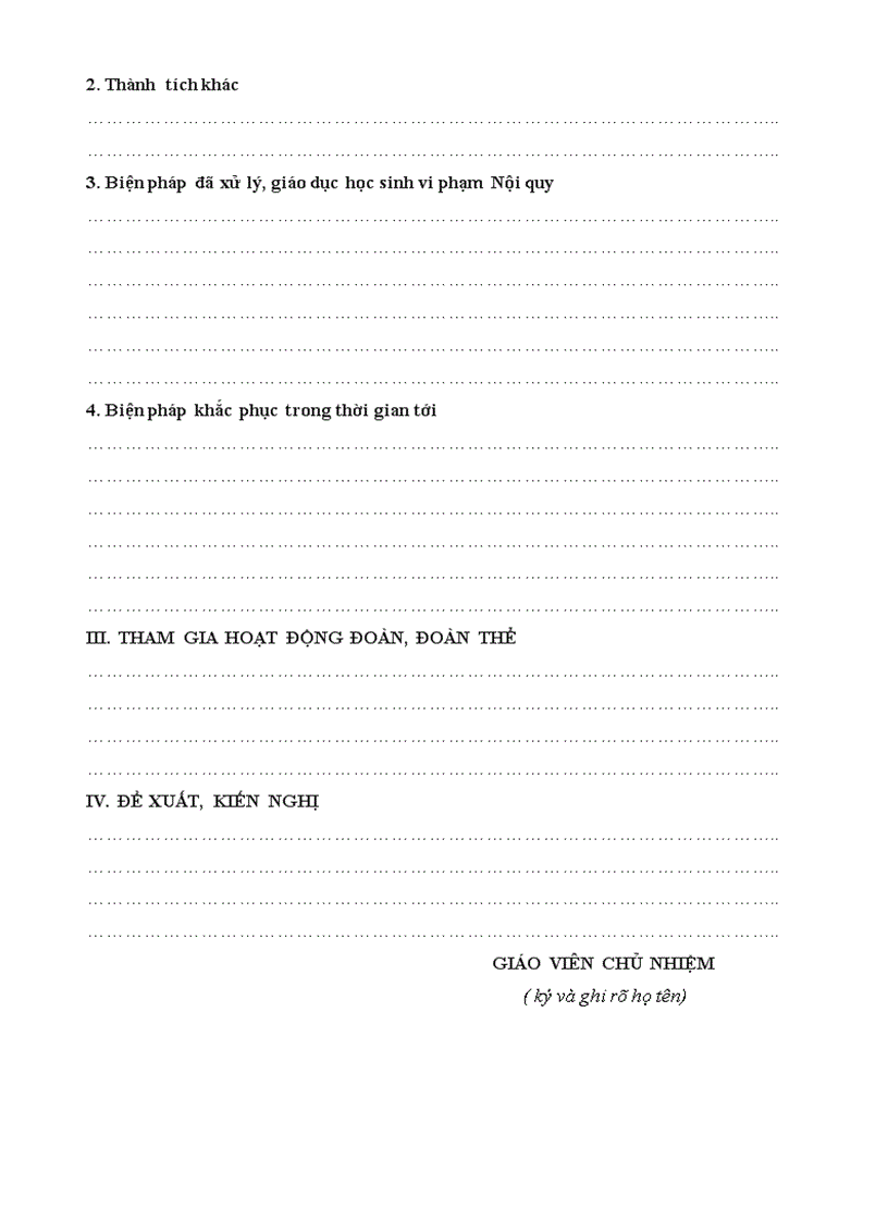 image for page Mẫu báo cáo hàng tháng của GVCN