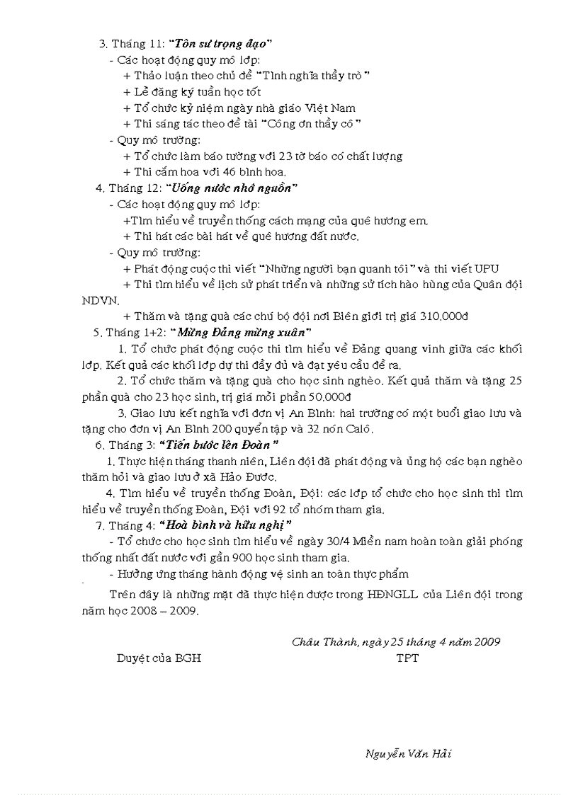 image for page Mẫu báo cáo hoạt động ngoài giờ