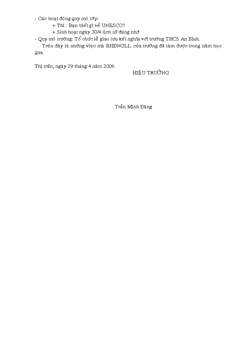 image for page Mẫu báo cáo hoạt động ngoài giờ