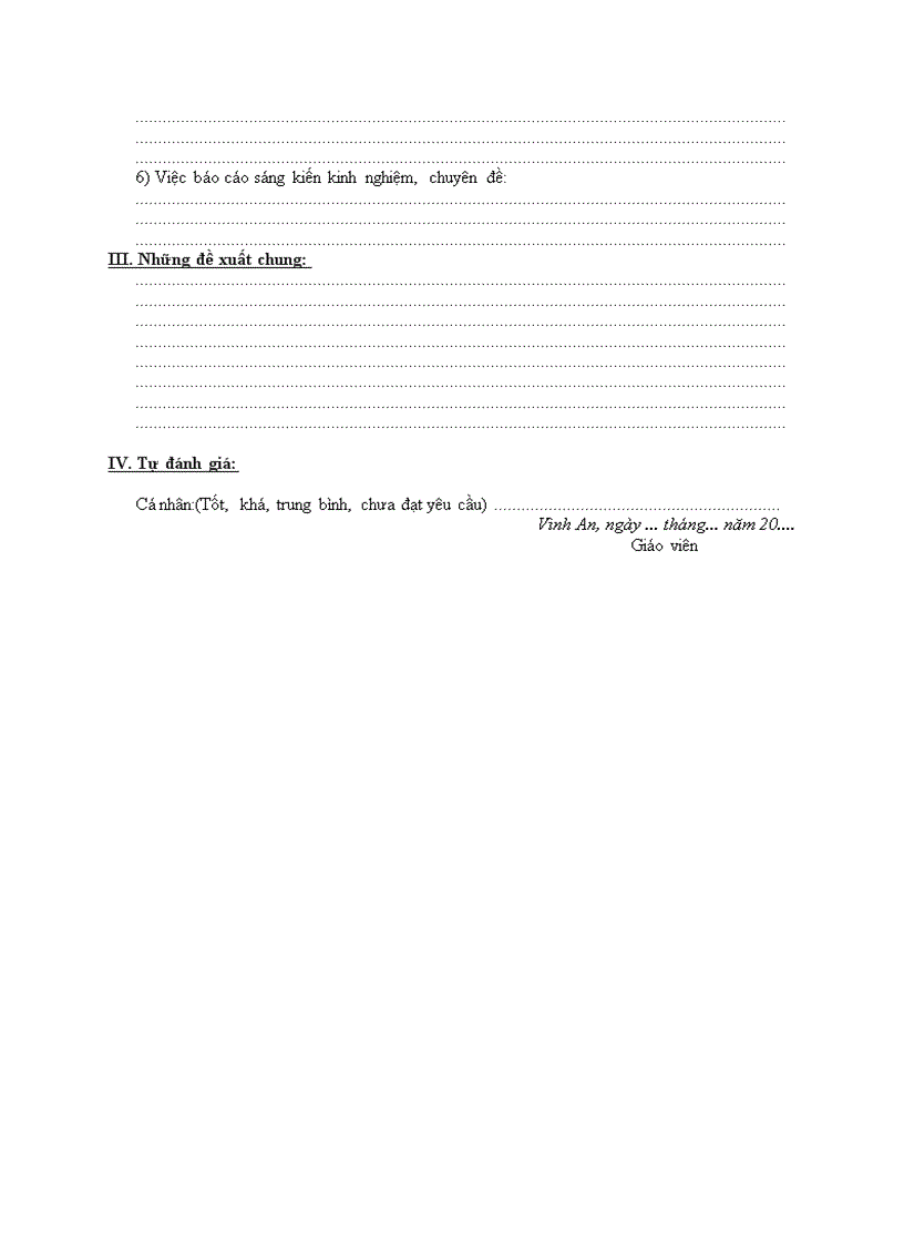 image for page Mẫu báo cáo sơ kết HKI dành cho giáo viên bộ môn