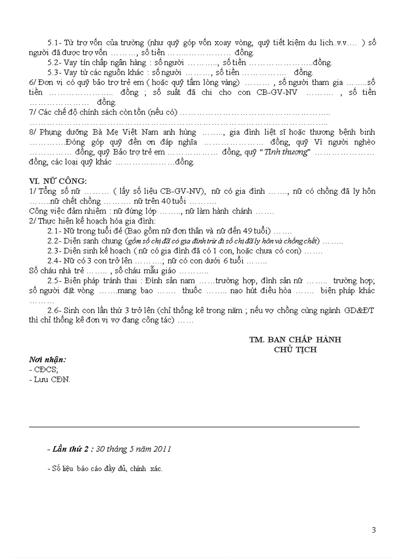 image for page Mẫu báo cáo số liệu tổng kết cđ nh 2010 2011