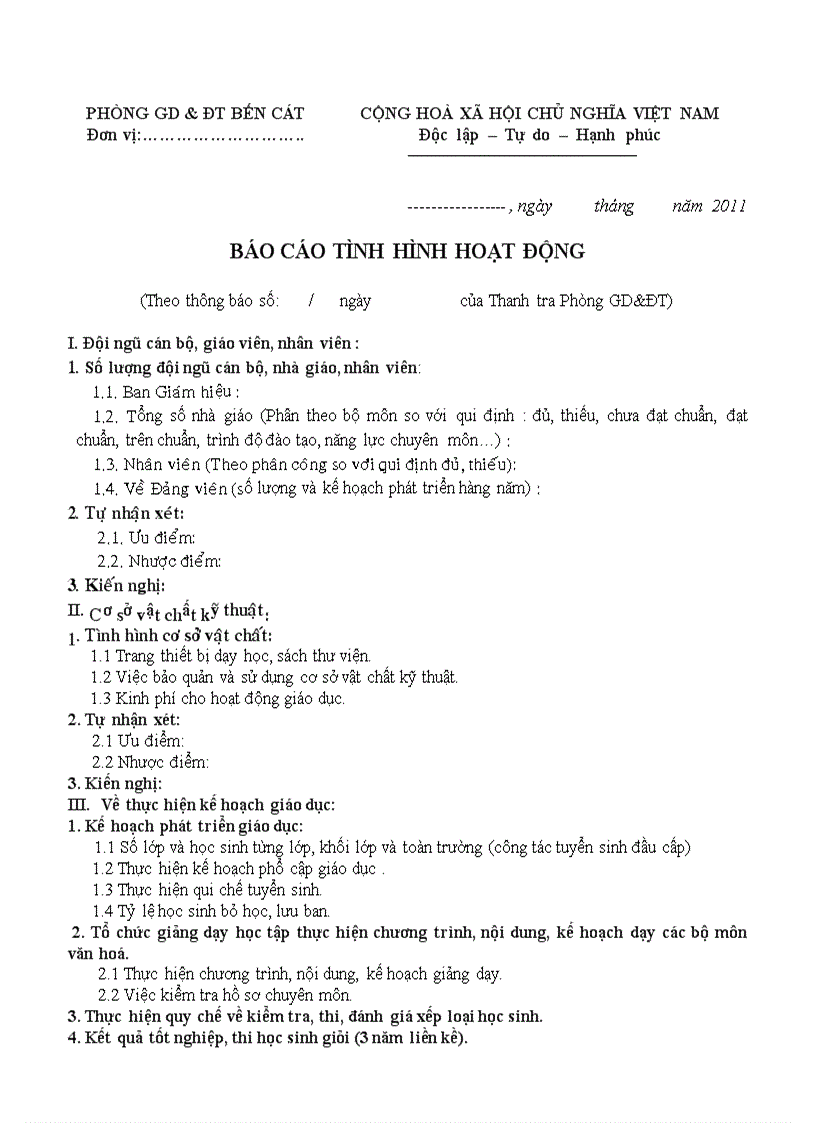 image for page Mẫu báo cáo thanh tra toàn diện của đơn vị