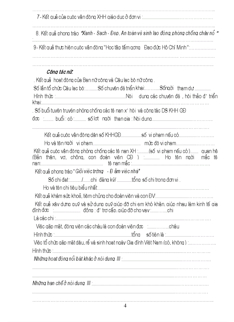 image for page Mẫu báo cáo tổng kết CĐCS cuối năm