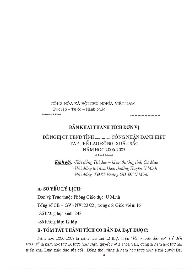 image for page Mau bc thanh tich don vi