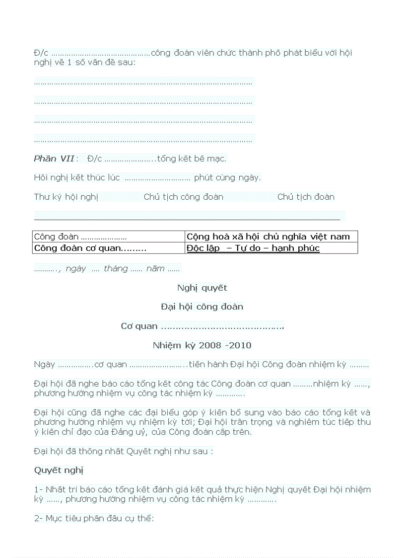 image for page Mẫu biên bản Công đoàn