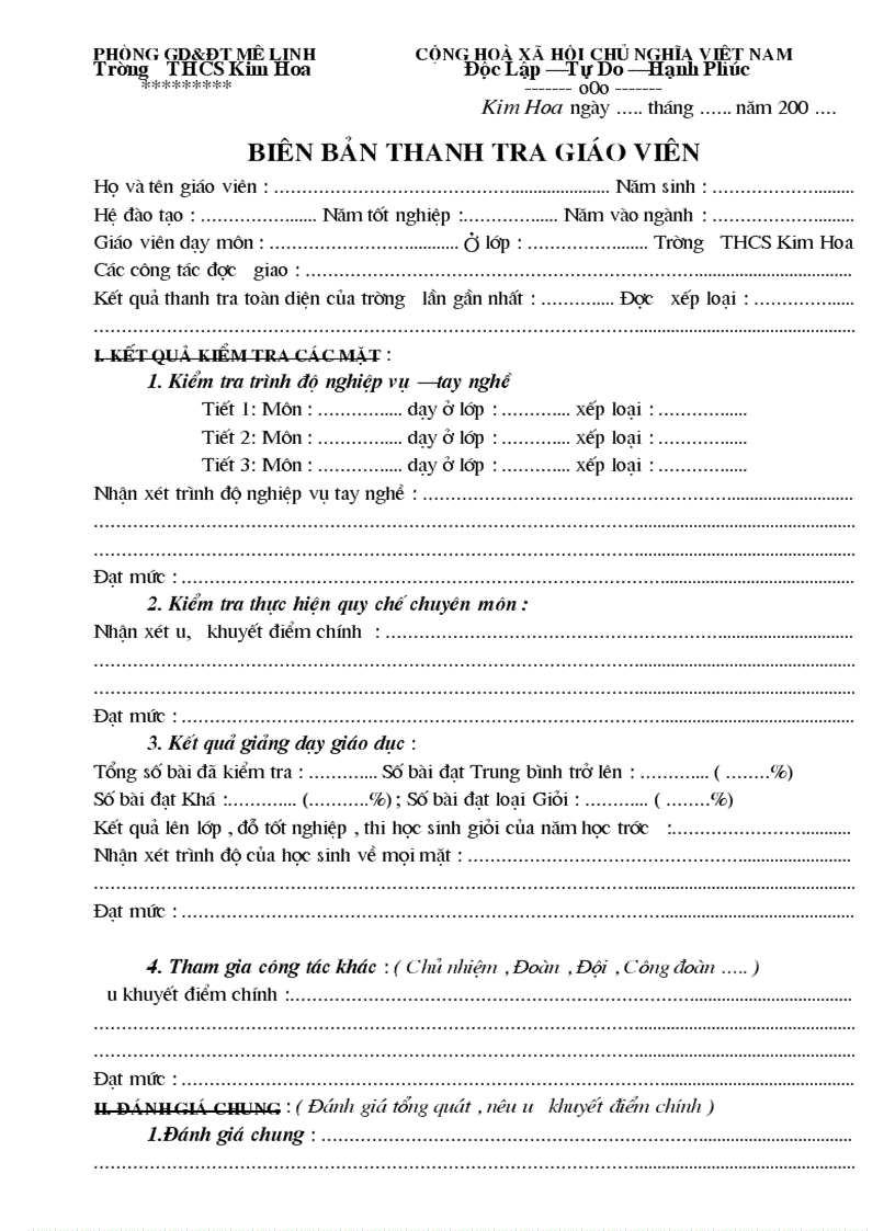 image for page Mau bien ban thanh tra giao vien THCS