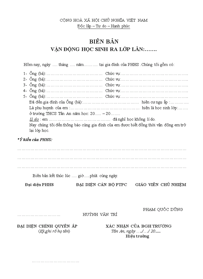 image for page Mẫu biên bản vận động HS ra lớp
